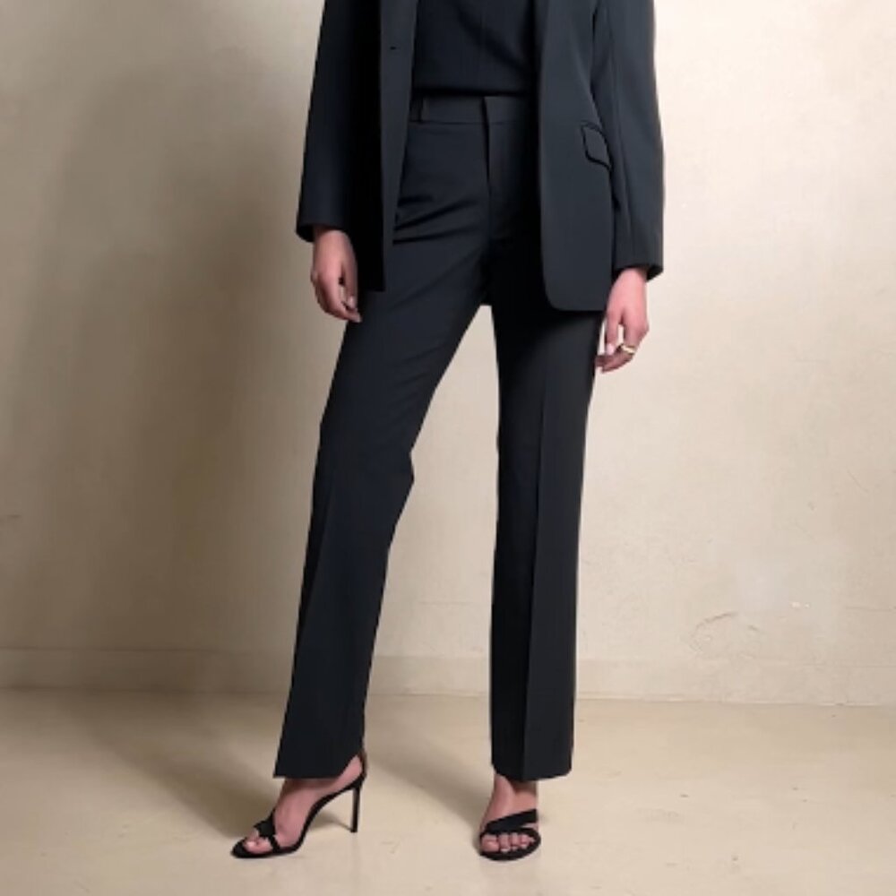Banana Republic Sz 00P Logan Bootcut Straight Wool blend Pants Work Dress Pants